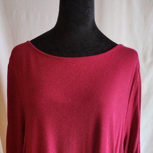 Lane Bryant Banded Shirt in Hot Pink  - Size 18/20
